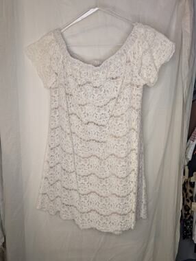 White prairie lace dress
